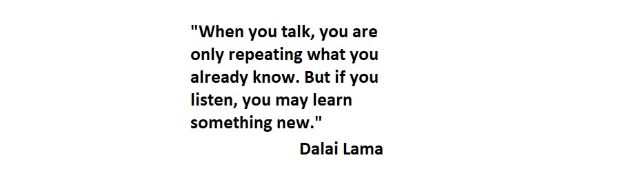 Dalai Lama Luisteren en Leren
